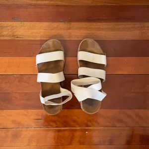 White and Cork Steve Madden Sandals